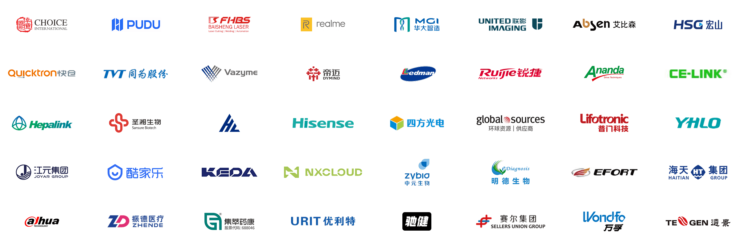 外贸行业客户成功案例Logo墙